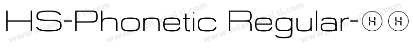 HS-Phonetic Regular字体转换